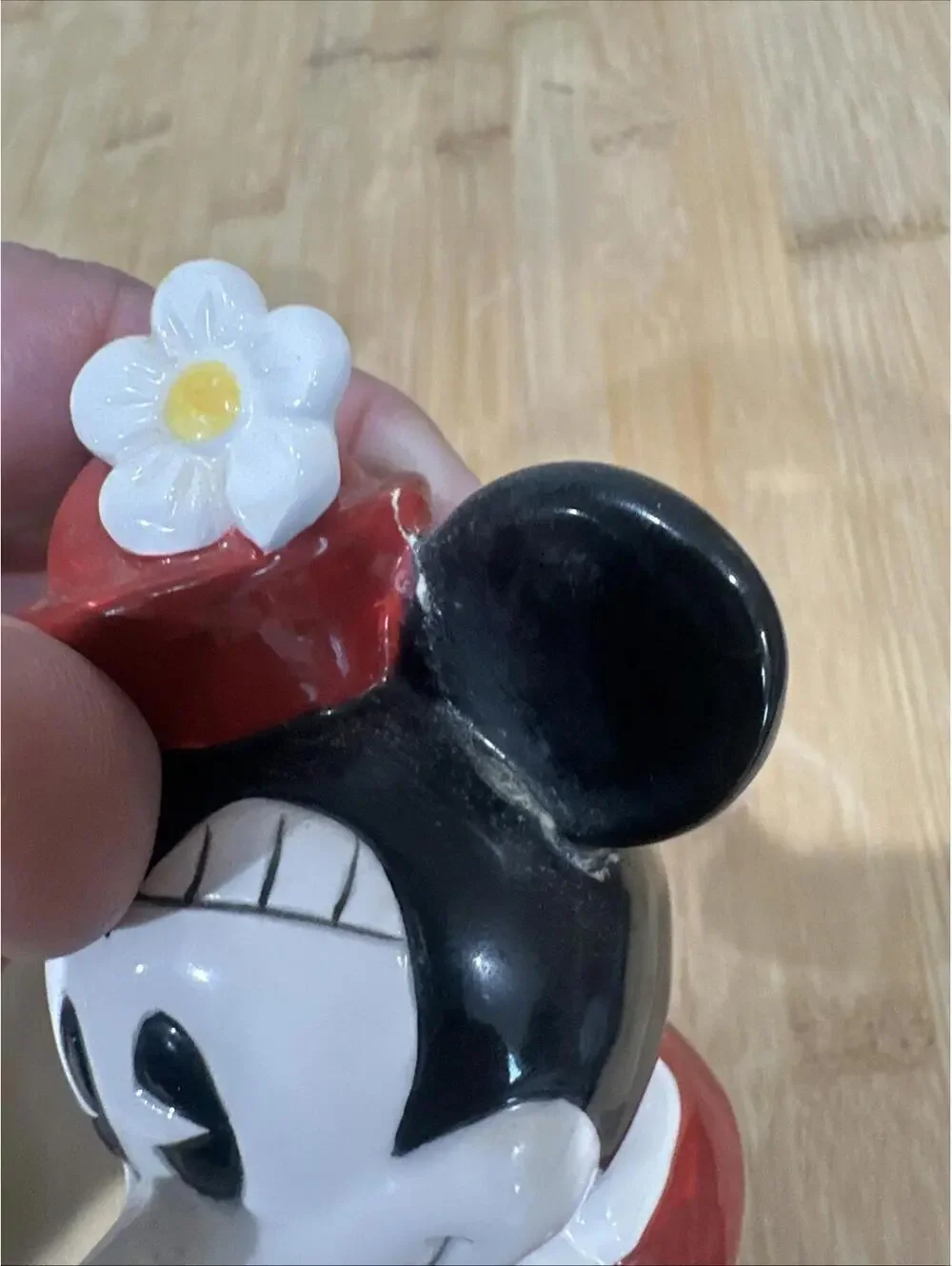 Vintage Enesco Disney Pie Eyed Mickey Minnie Mouse Salt & Pepper Shakers *
